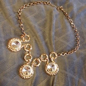 Gold and diamond necklace